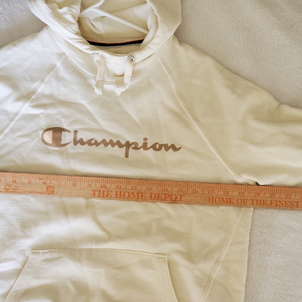 Womens M Medium Cream Champion Hoodie